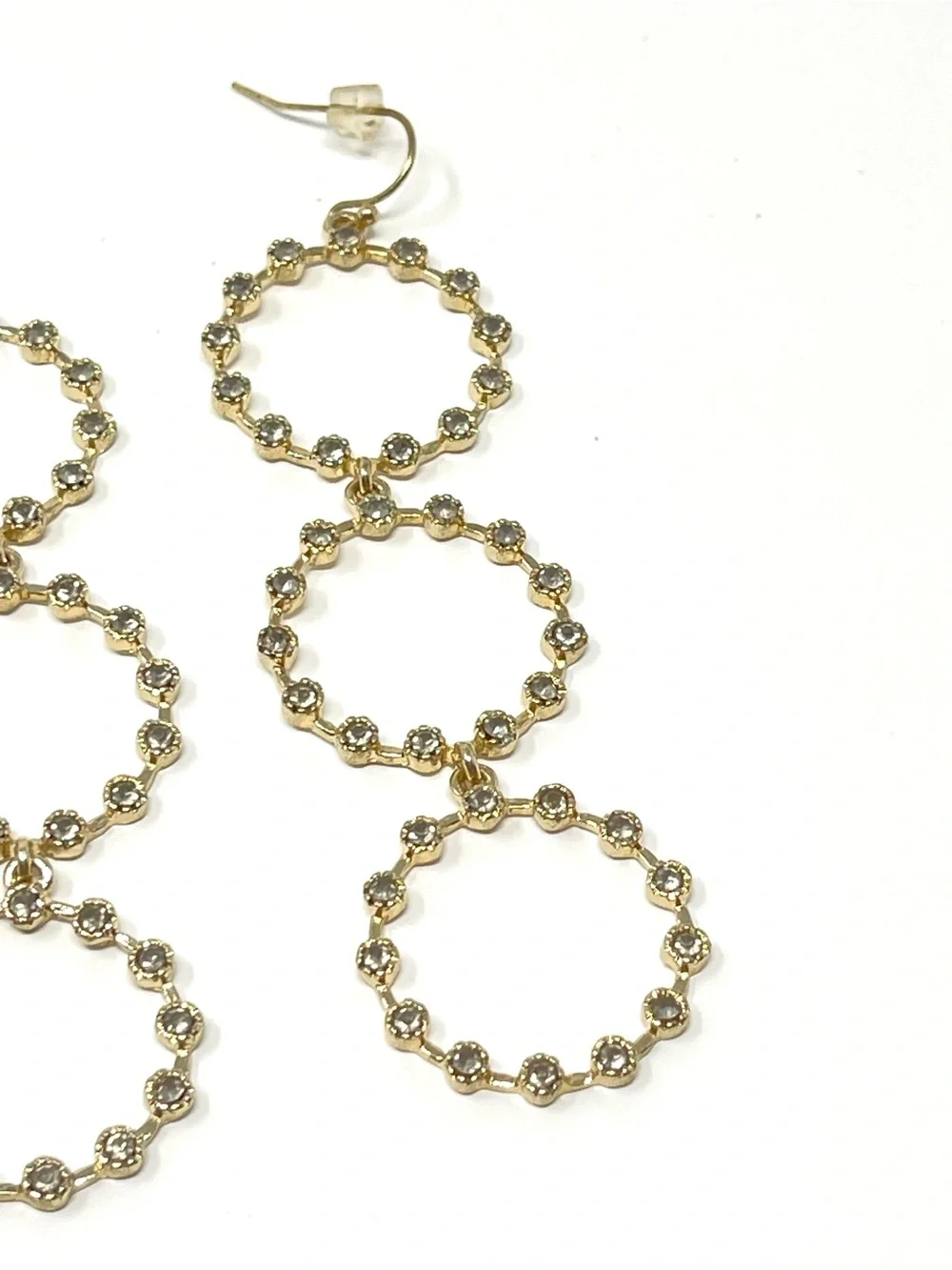 New Anthropologie Circle Marian Drop Earrings - Picture 6 of 8
